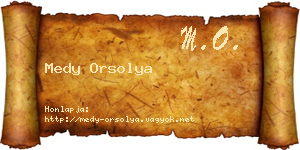 Medy Orsolya névjegykártya